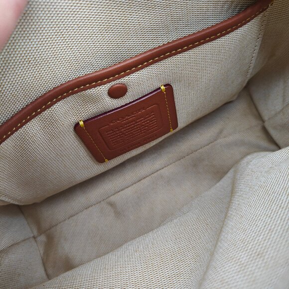 Coach Black and Yellow Leather Handbag - Picture 9 of 15